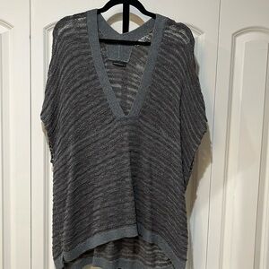 Anntarrah Peruvian lightweight organic cotton V-neck cap sleeve tunic size M/L